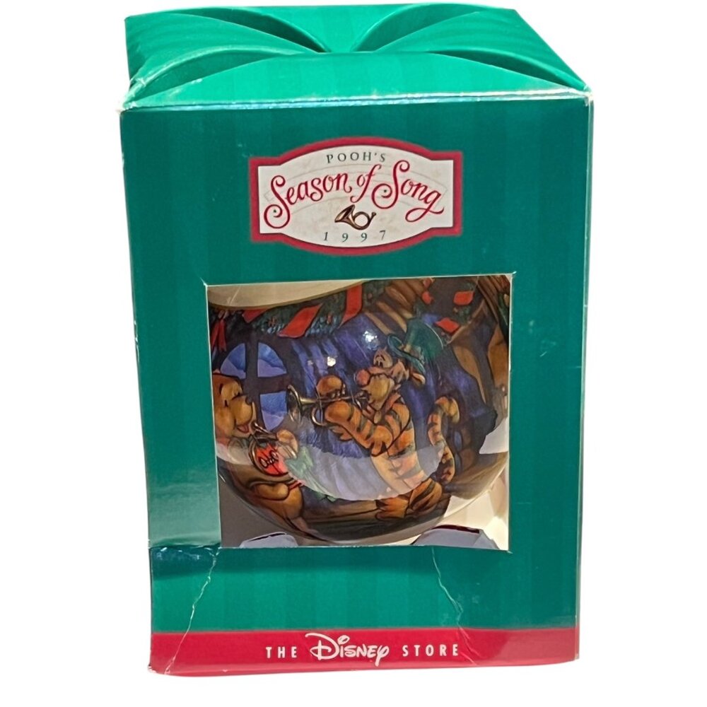 Disney Store Poohs Season Of Song 1997 Glass Ornament Collectible